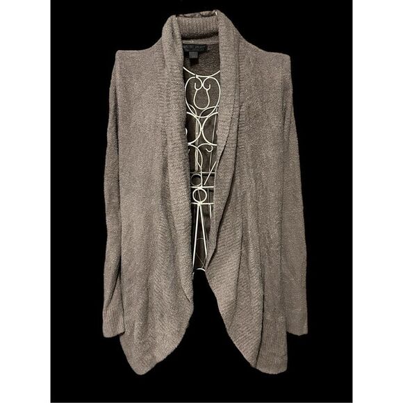 Beautiful Barefoot Dreams Cardigan Cozy Chic Lite gray Soft size medium Great Co - Picture 1 of 14